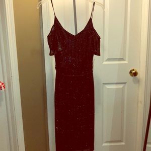 *New* Black shimmery Midi dress